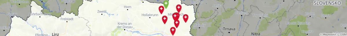 Kartenansicht für Apotheken-Notdienste in der Nähe von Mistelbach (Mistelbach, Niederösterreich)